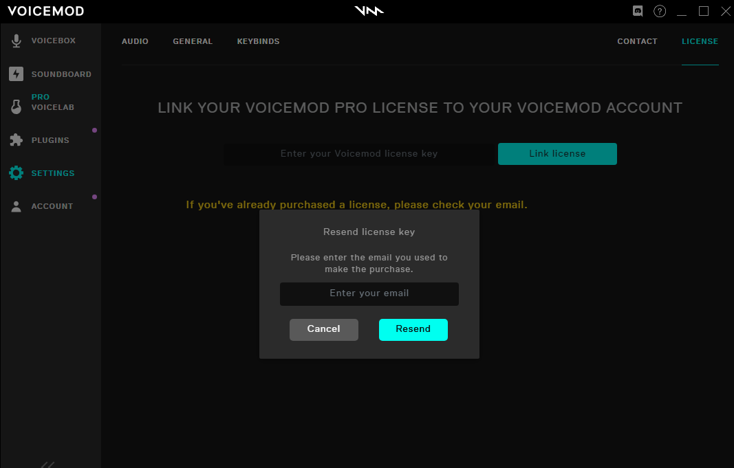 How to recover your license key – Voicemod Help Center