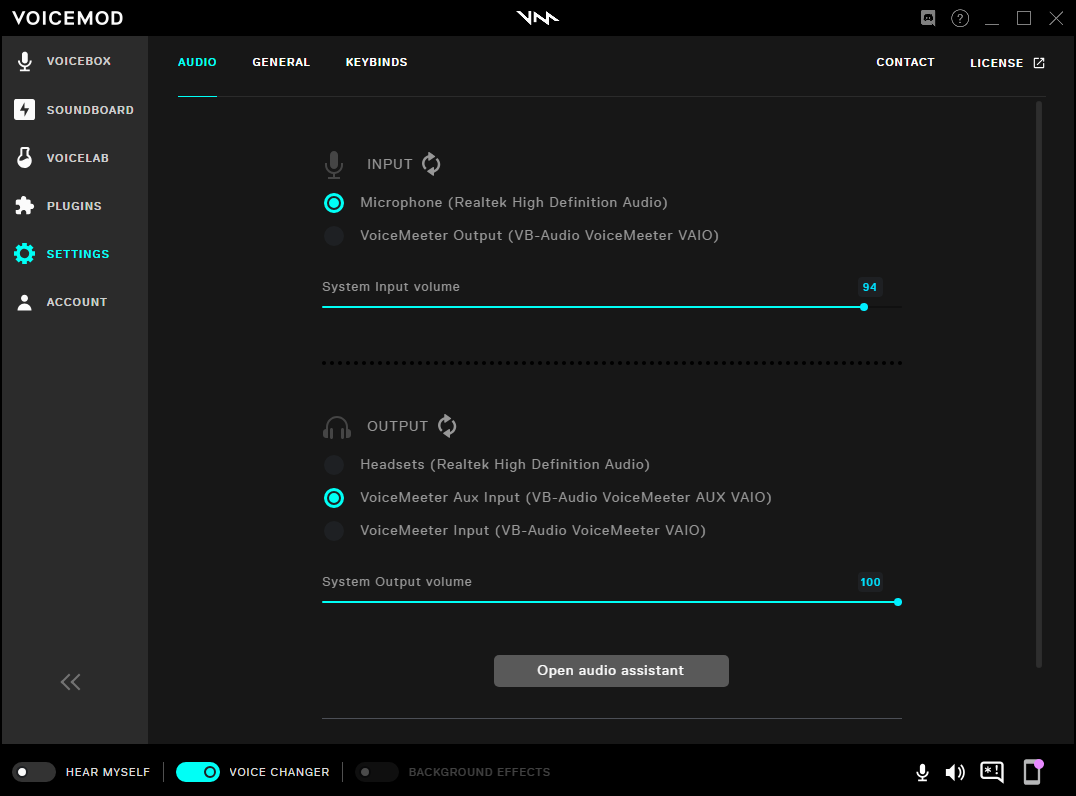 voicemod play soundboard through mic